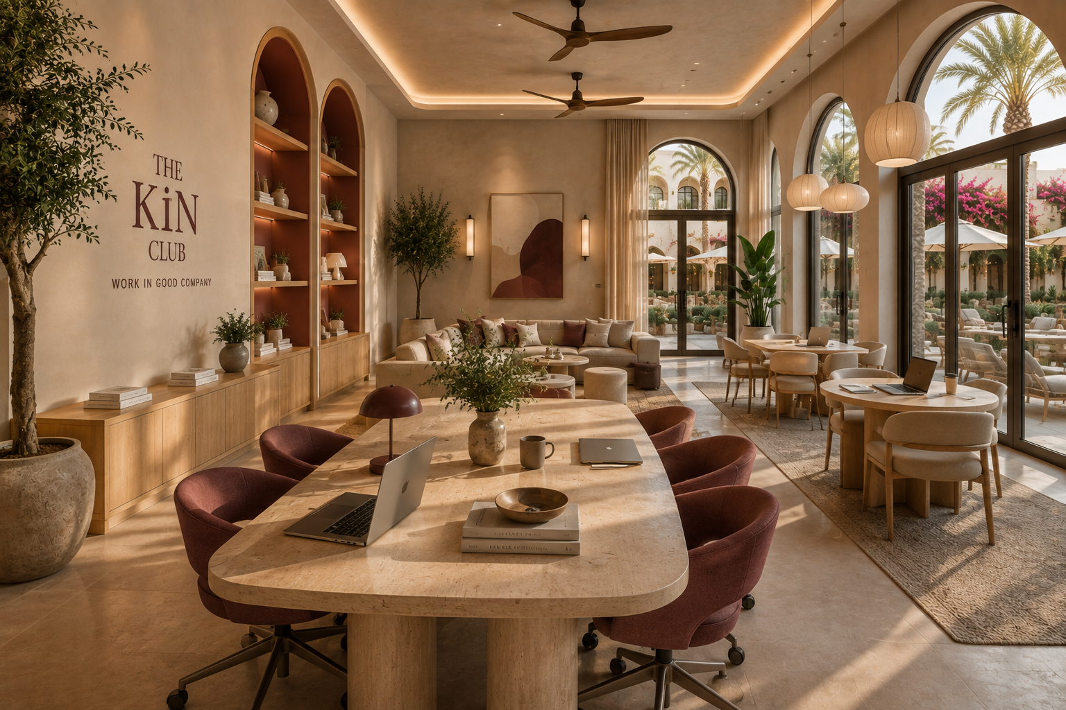 The Work Club coworking lounge at The KIN Club